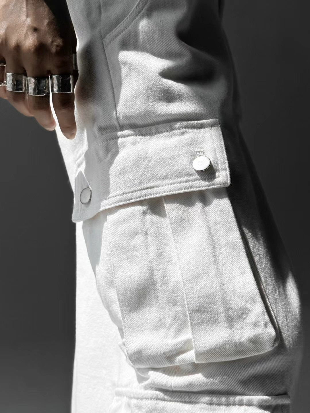 BUCKLE WAISTED CARPENTER PANTS