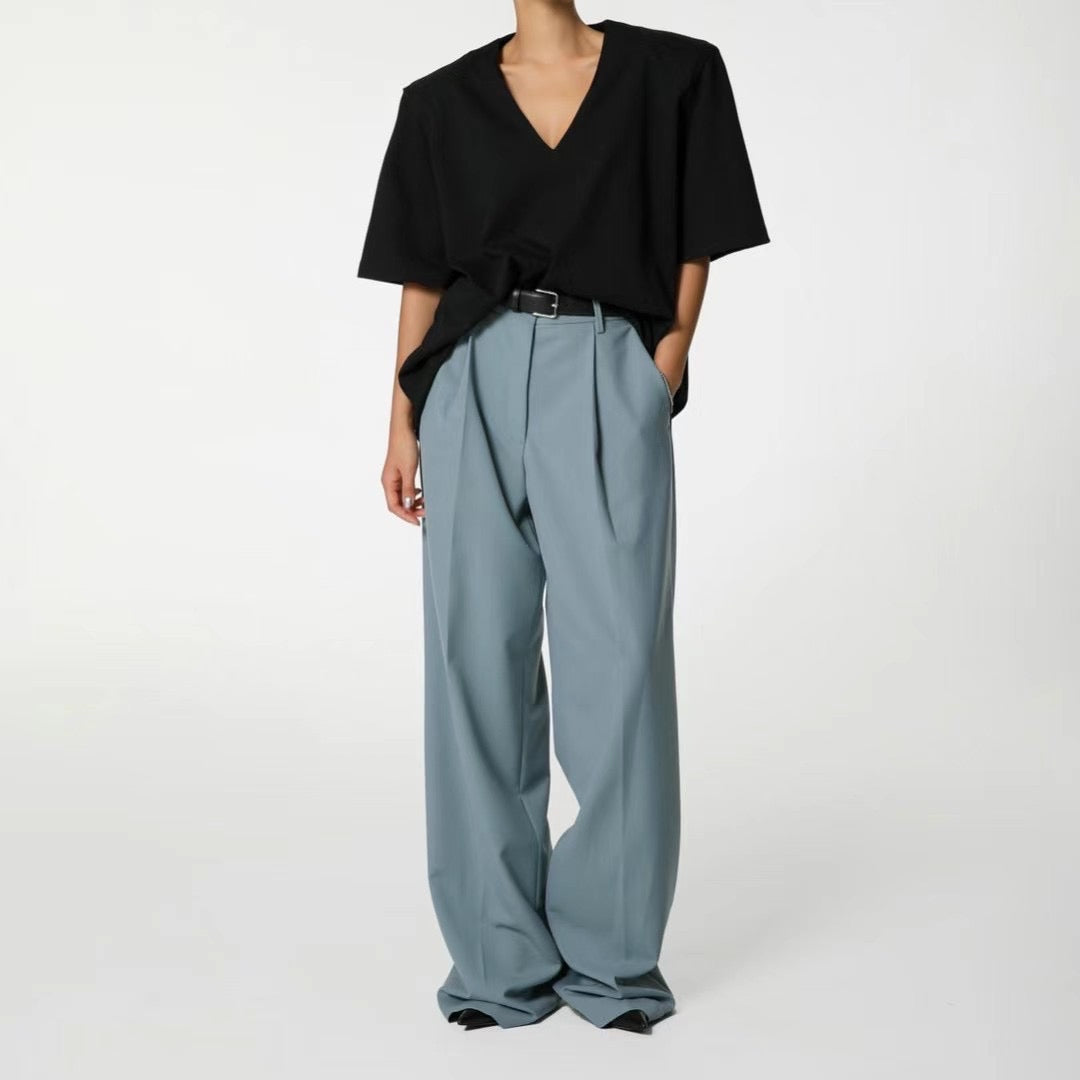 SINGLE DART WIDE LEG TROUSERS