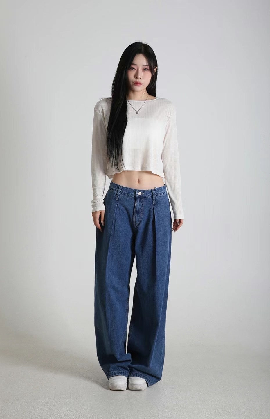 U NECK CROP TEE