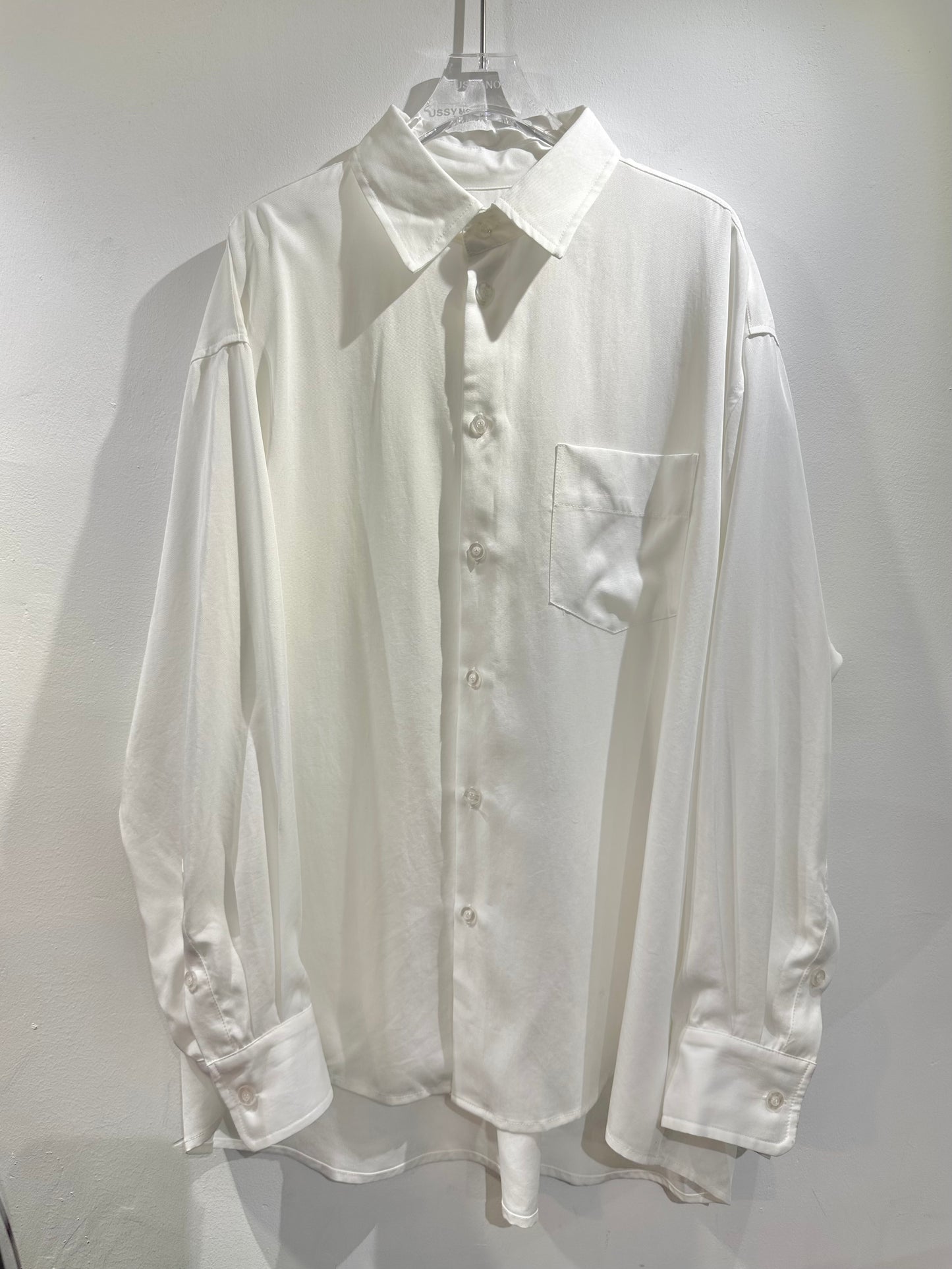 • FUSSY MADE • CUPRO PLAIN WHITE SHIRT