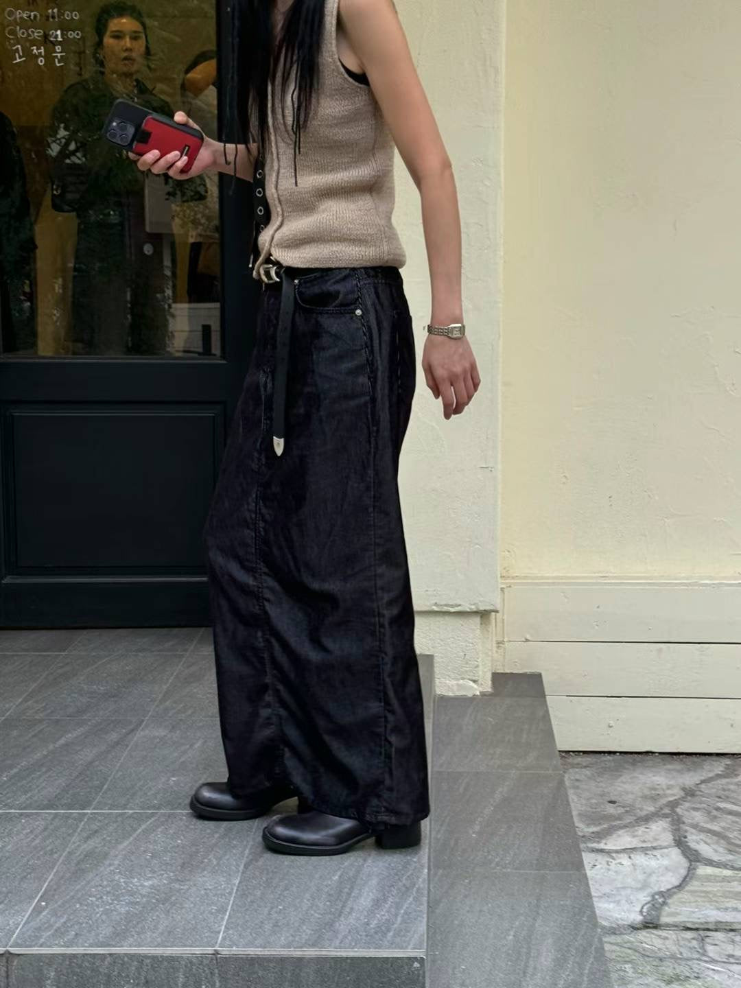 STRAIGHT GRAIN SOFT SKIRT