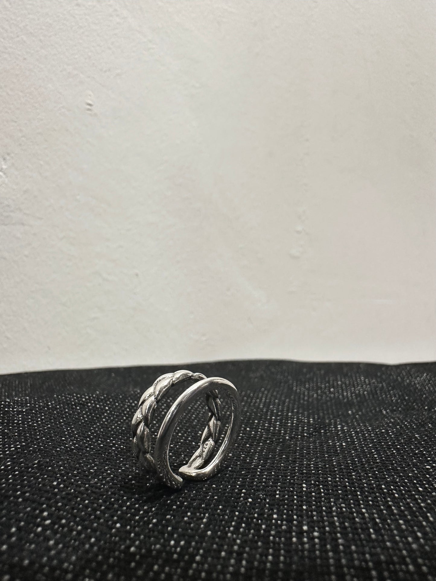 925 TWO LAYER PINKY RING