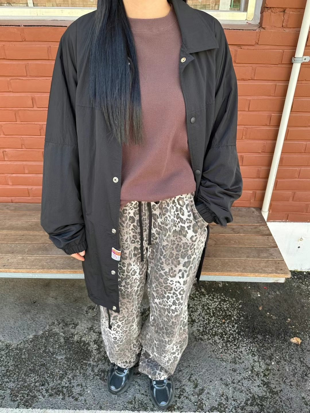 PALE PRINTED LEOPARD PANTS