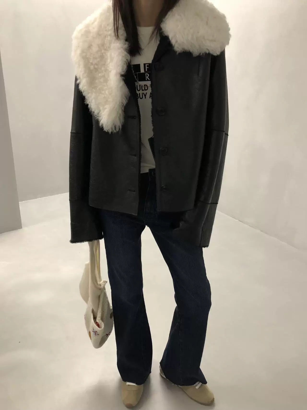 MERINO WOOL LEATHER JACKET