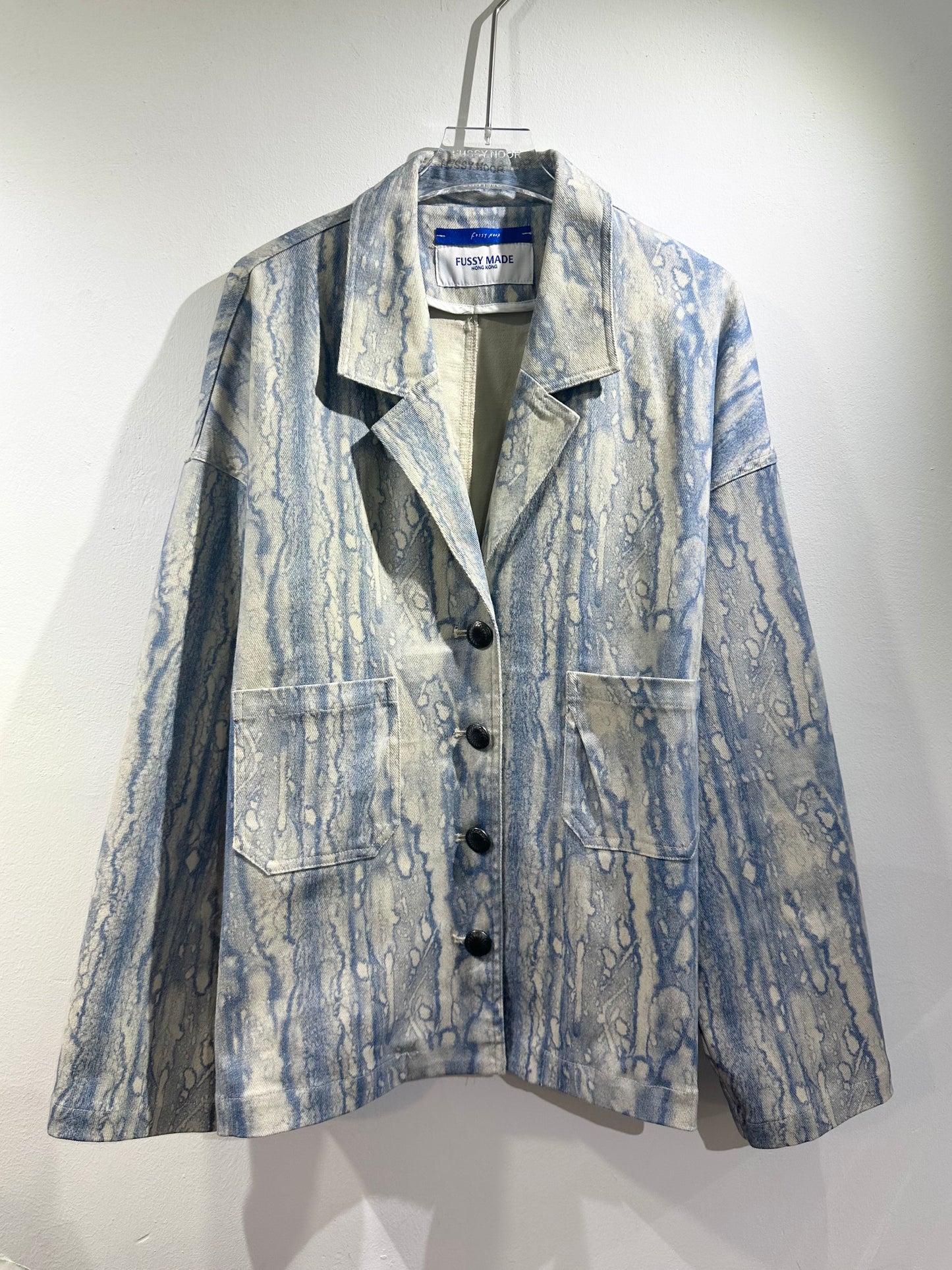 • FUSSY MADE • BUBBLE BLEACHED TWILL JACKET