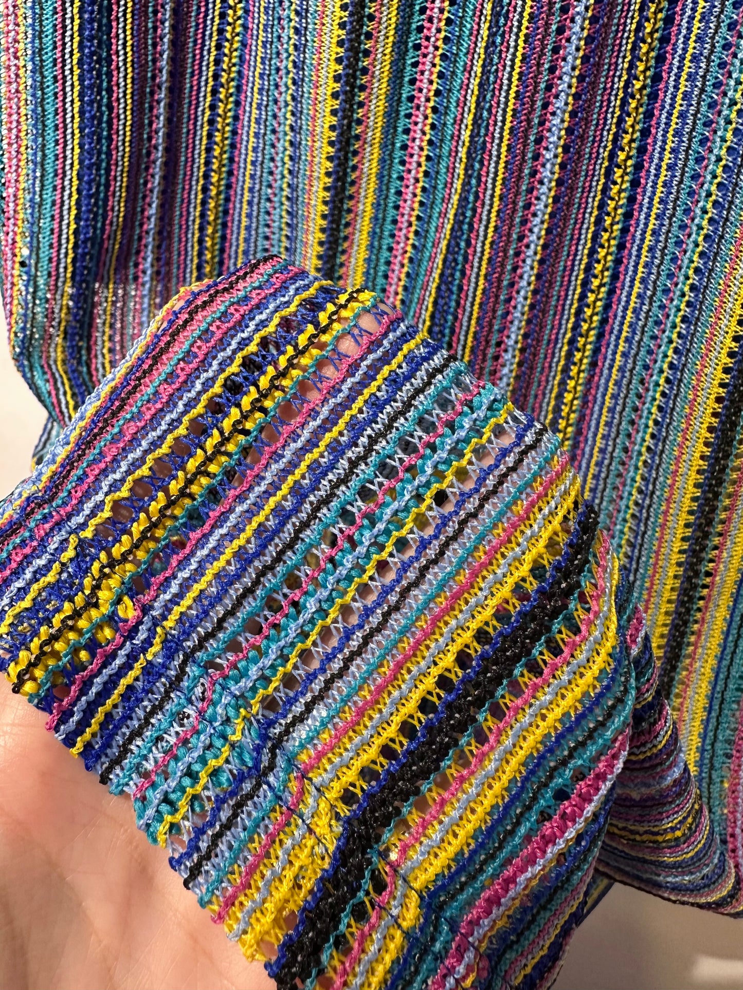 • FUSSY MADE • MULTI COLOUR STRIPE KNIT SKIRT