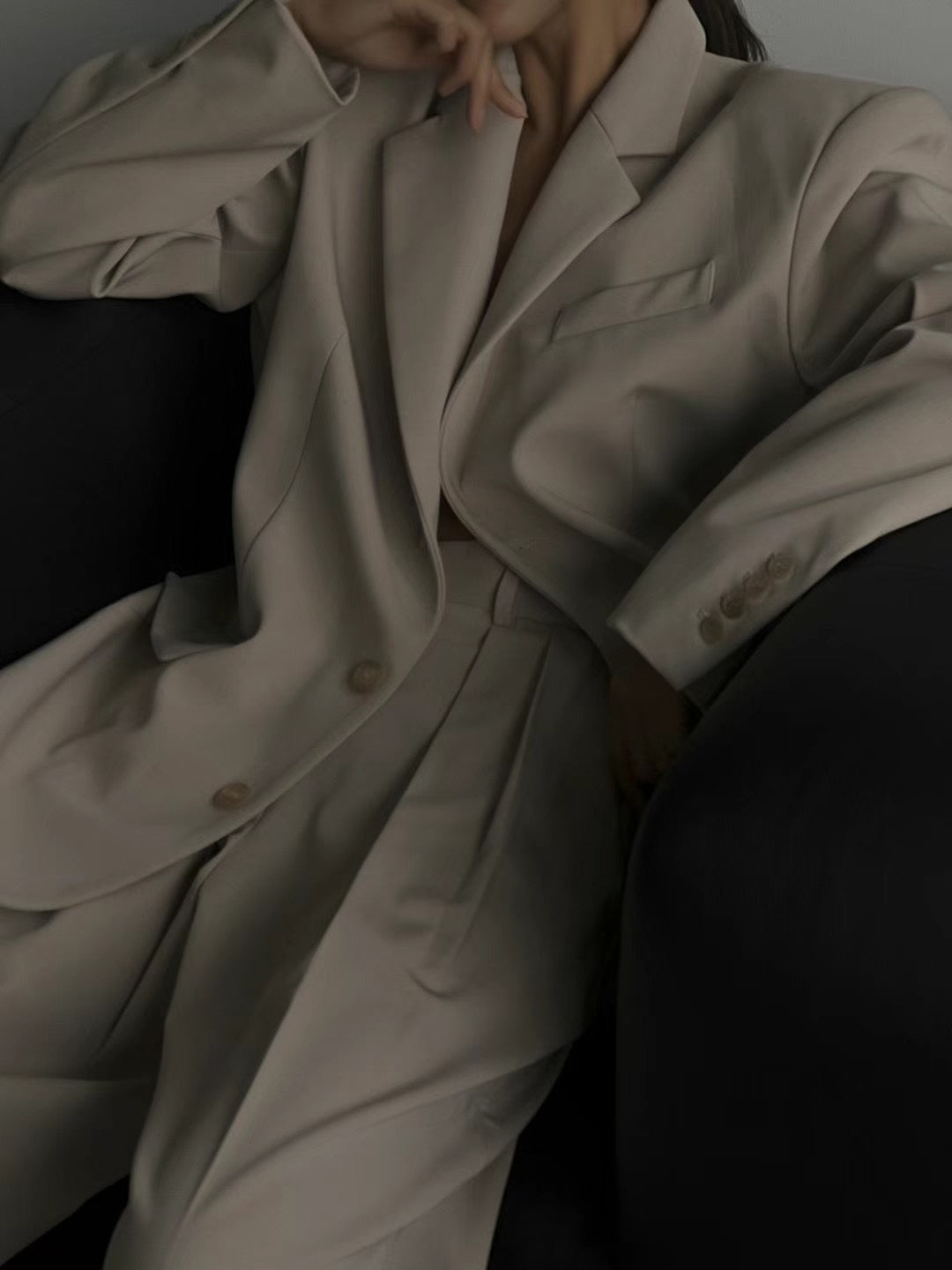 INWARD DOUBLE PLEATS TROUSERS