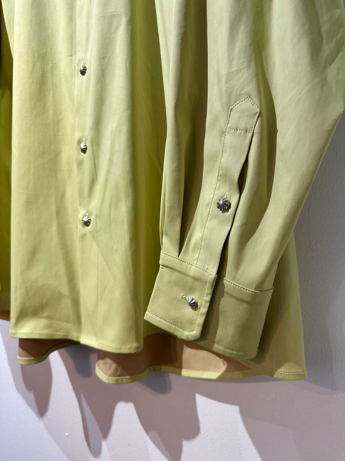 • FUSSY MADE • LIME TEXTURED SHIRT