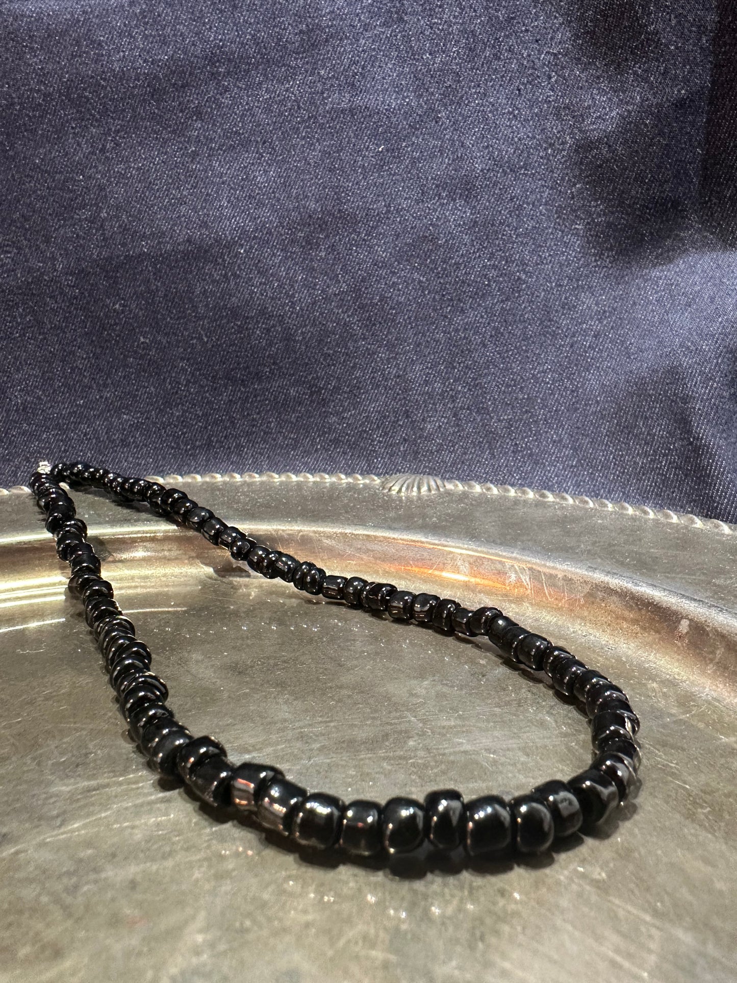 JAPAN SOLID COLOUR GLAZE BEADS NECKLACE - LARGE 5mm