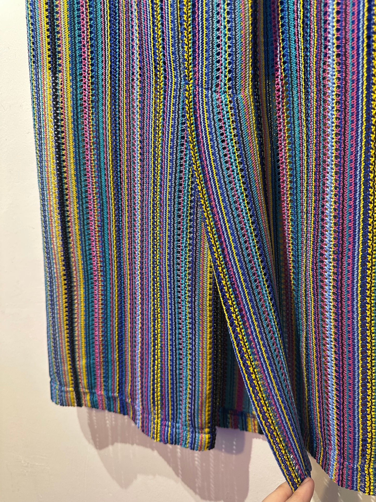 • FUSSY MADE • MULTI COLOUR STRIPE KNIT SKIRT
