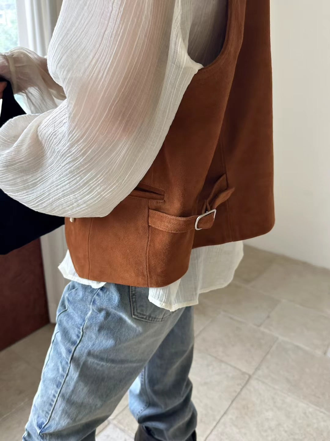 LAMBSKIN VEST JACKET