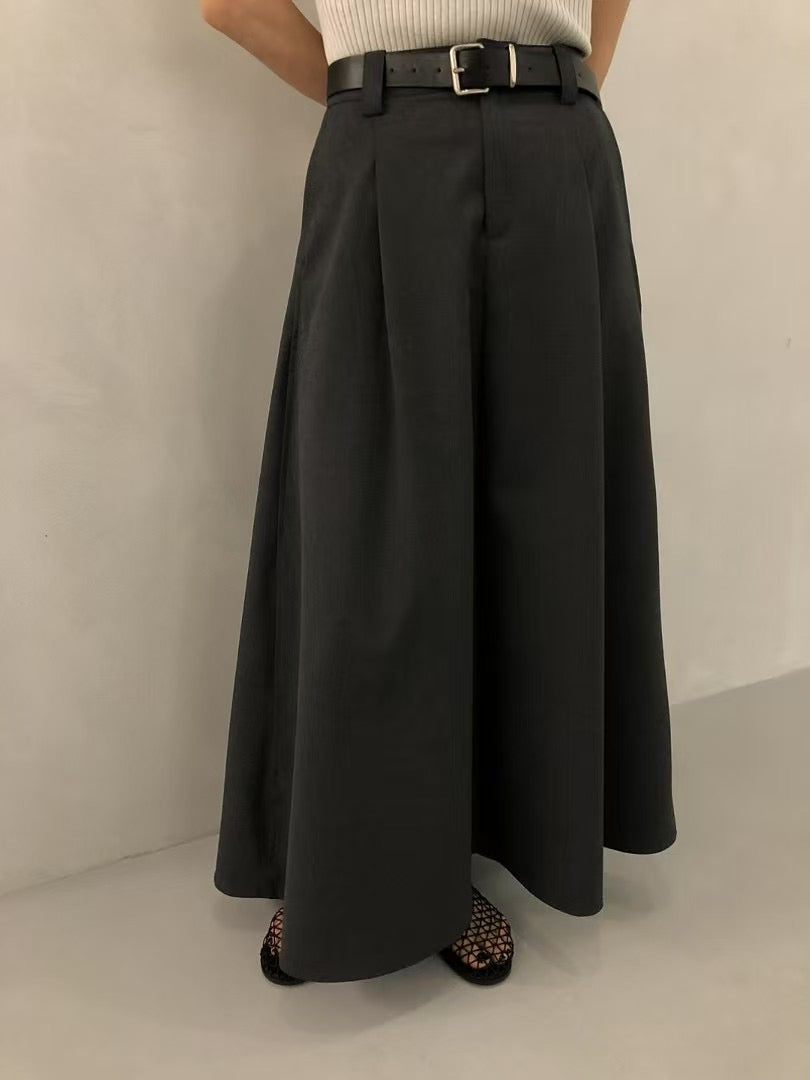 A-LINE ROUND SKIRT WITH BELT