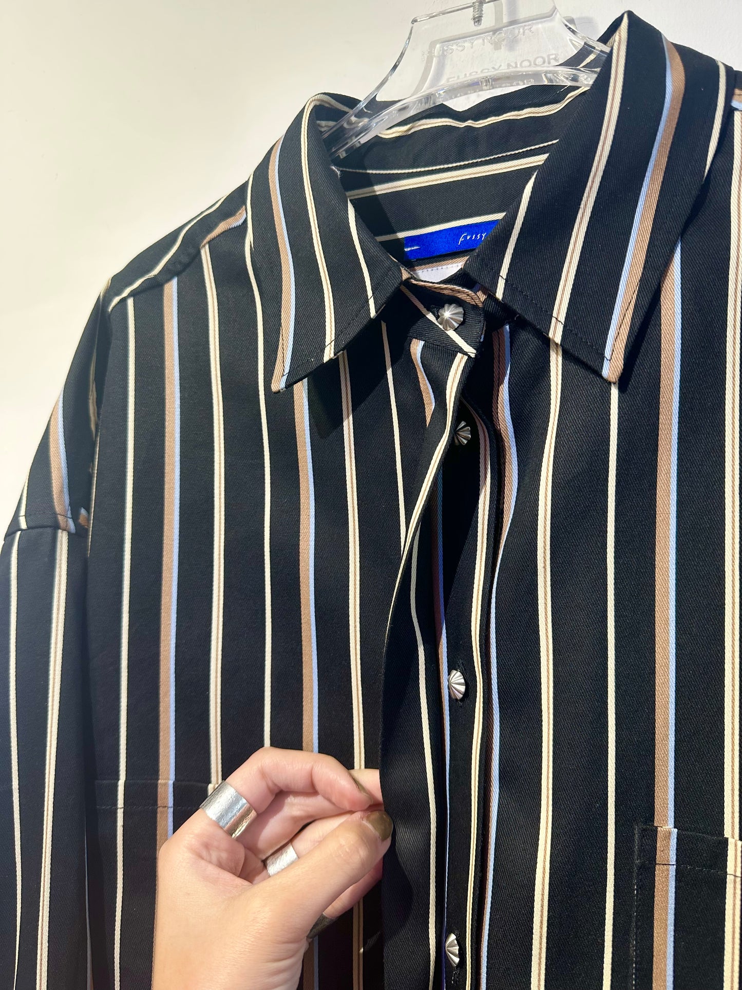 • FUSSY MADE • MIDNIGHT STRIPE SHIRT
