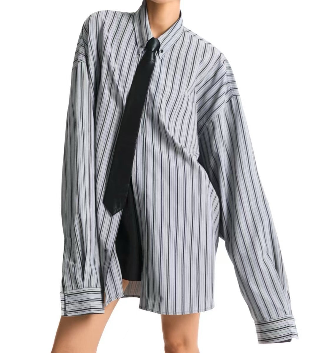 URBAN STRIPED LOOSE SHIRT