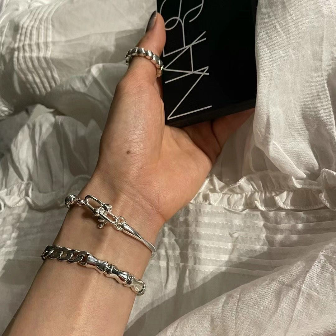 925 BAMBOO ARCH CHAIN BRACELET