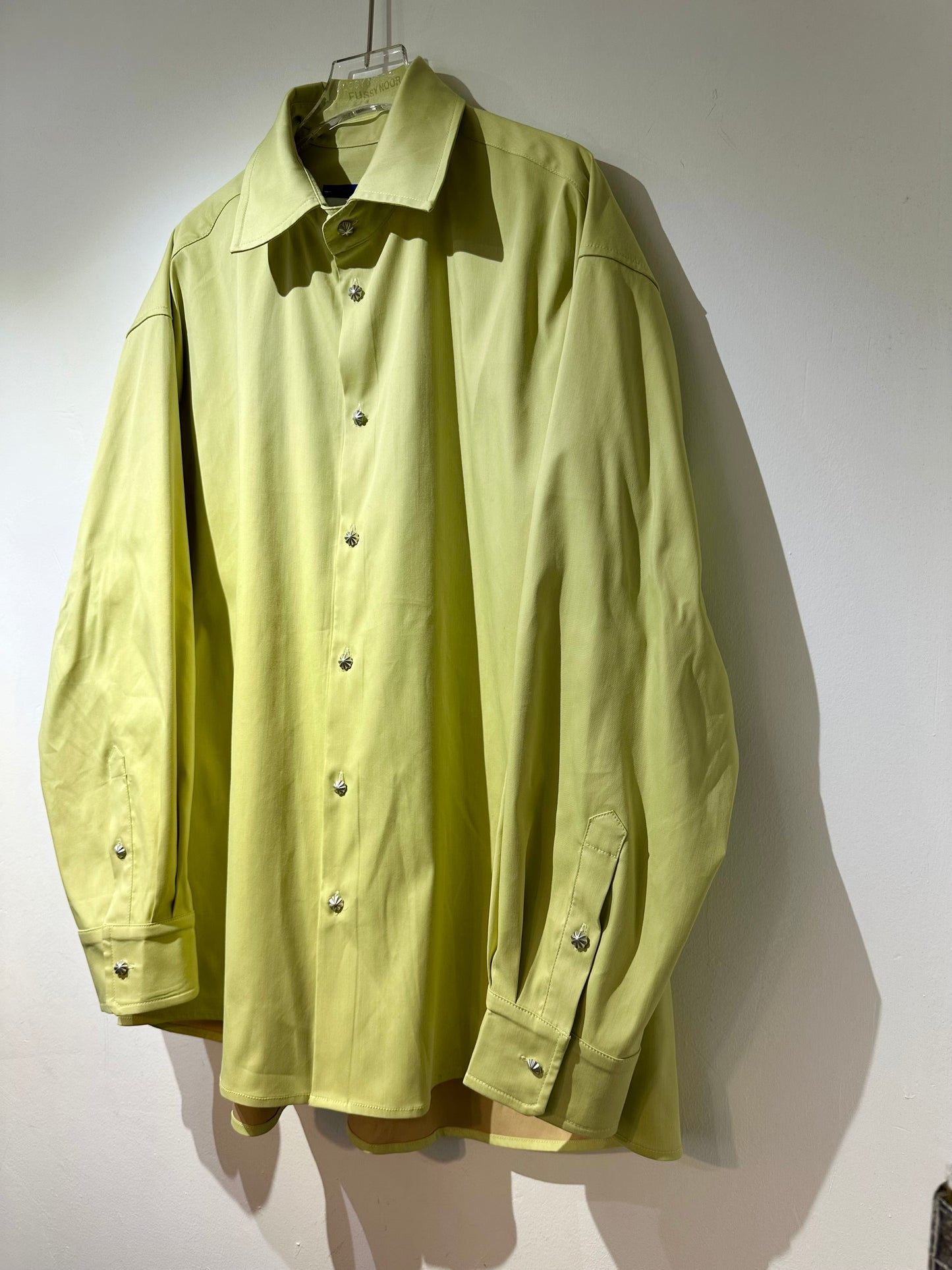 • FUSSY MADE • LIME TEXTURED SHIRT