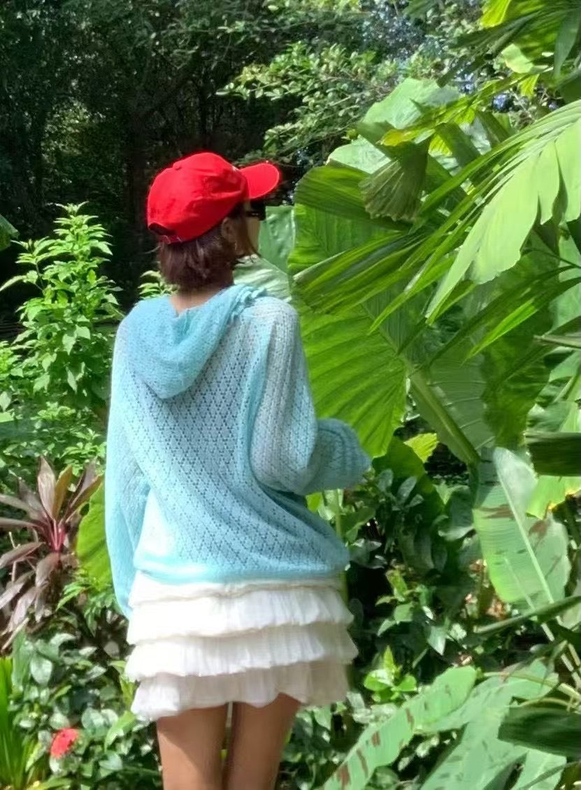 CROCHET KNIT HOODIE