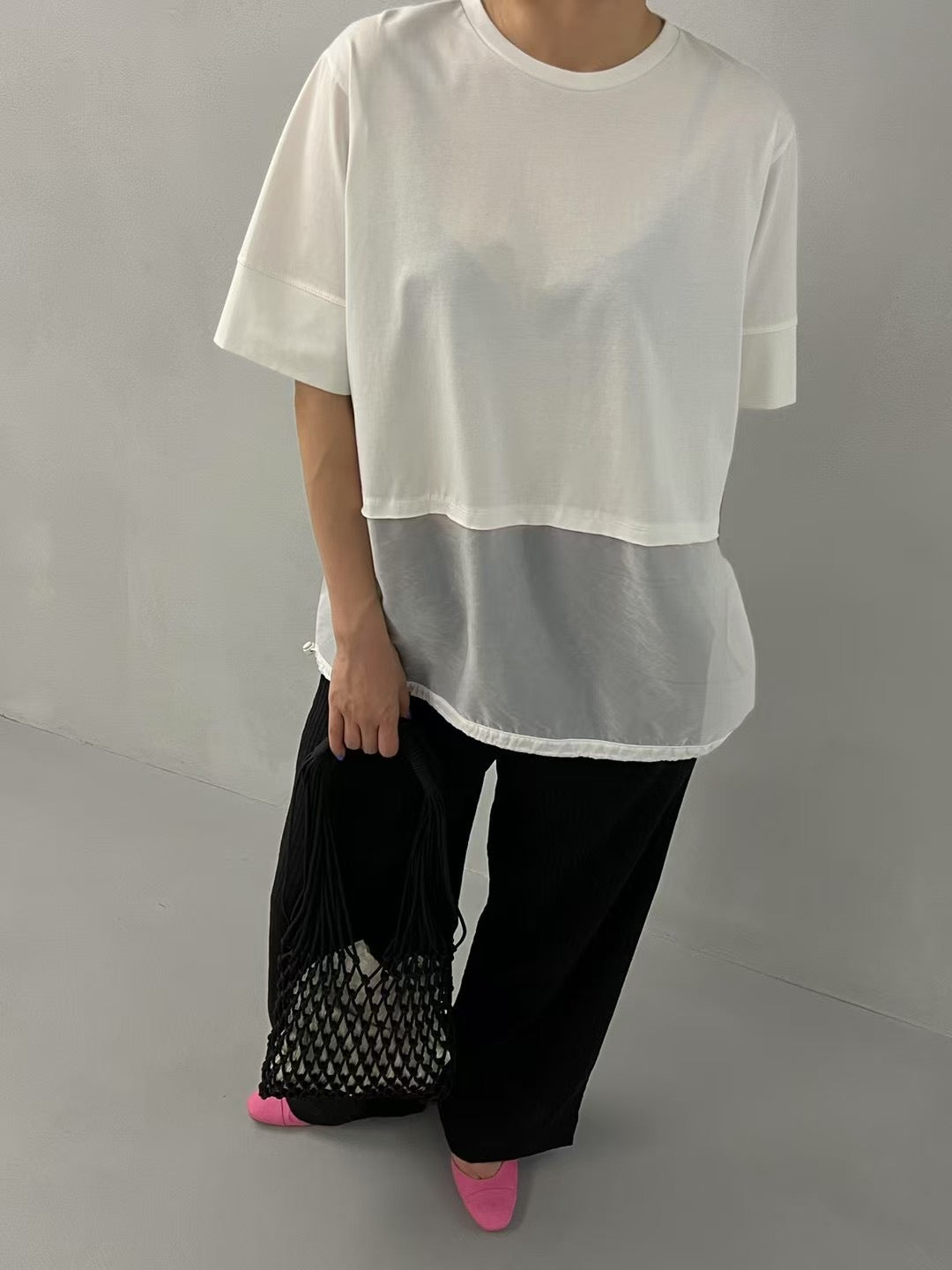 WAIST BANDED LAYERED TOP