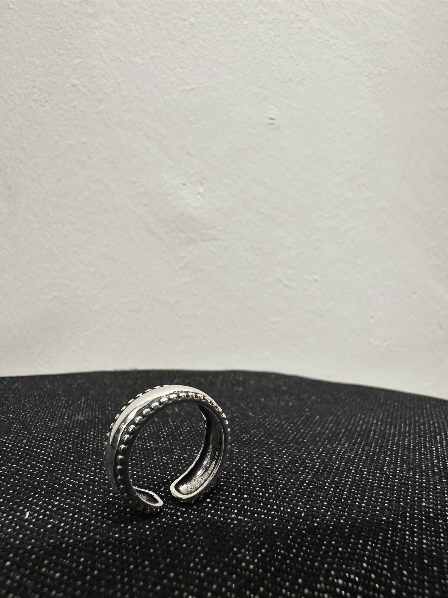 925 BEADED EDGE BULB RING