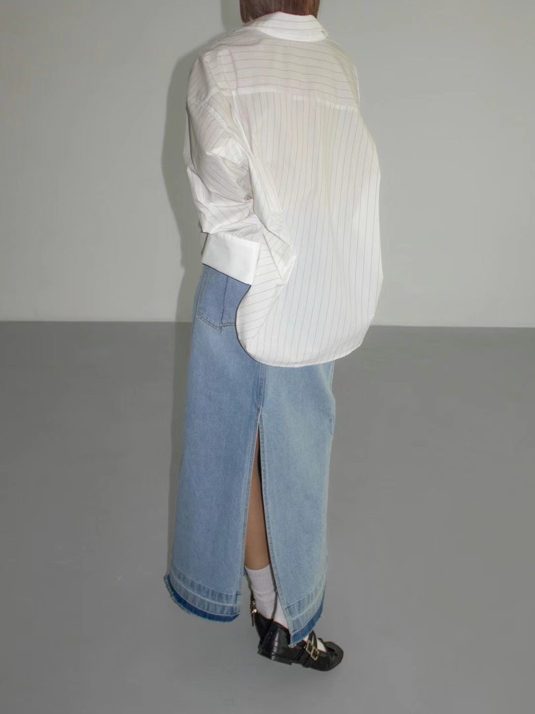 LONG DENIM SKIRT - 2 COLOURS