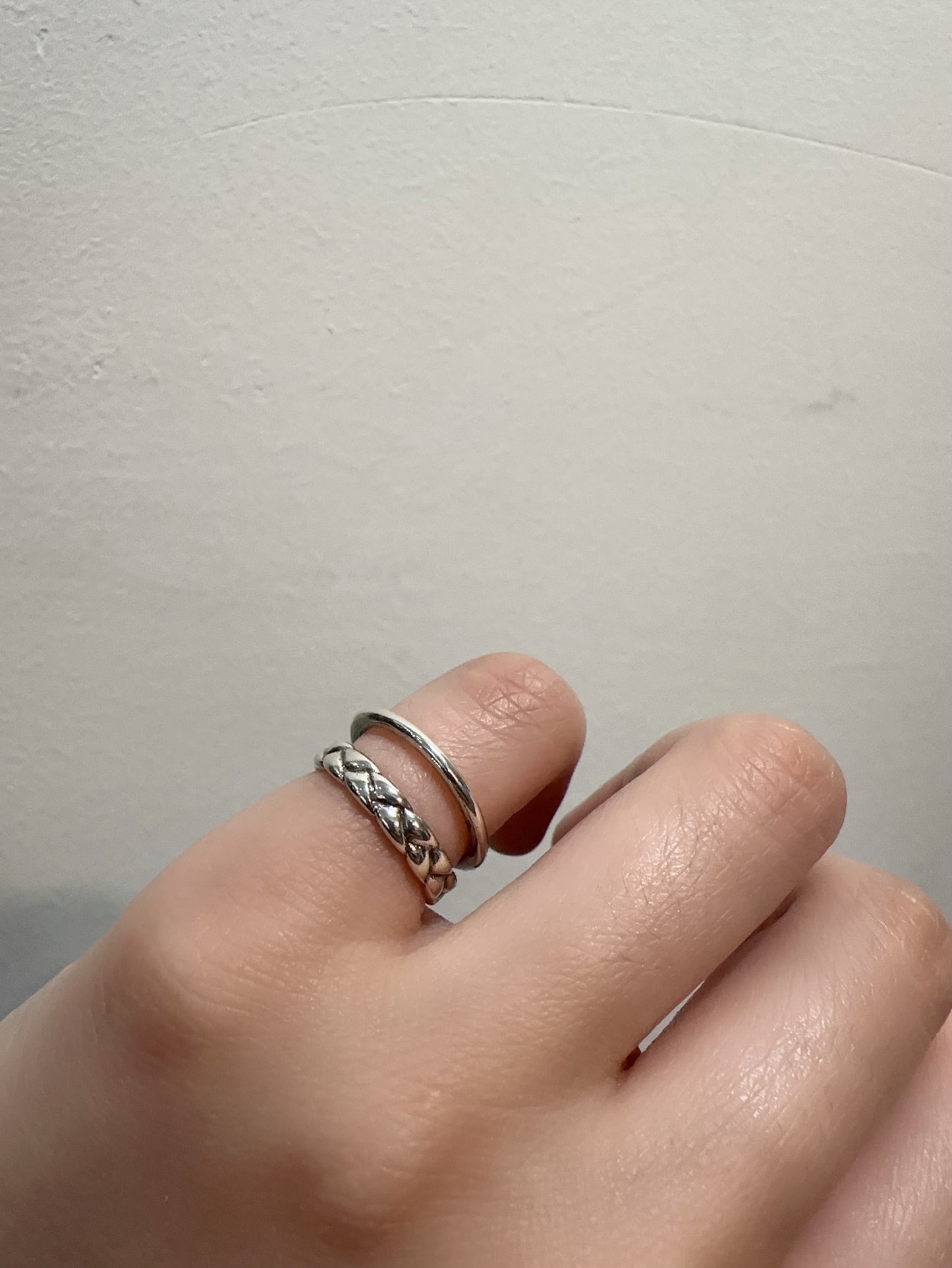 925 TWO LAYER PINKY RING