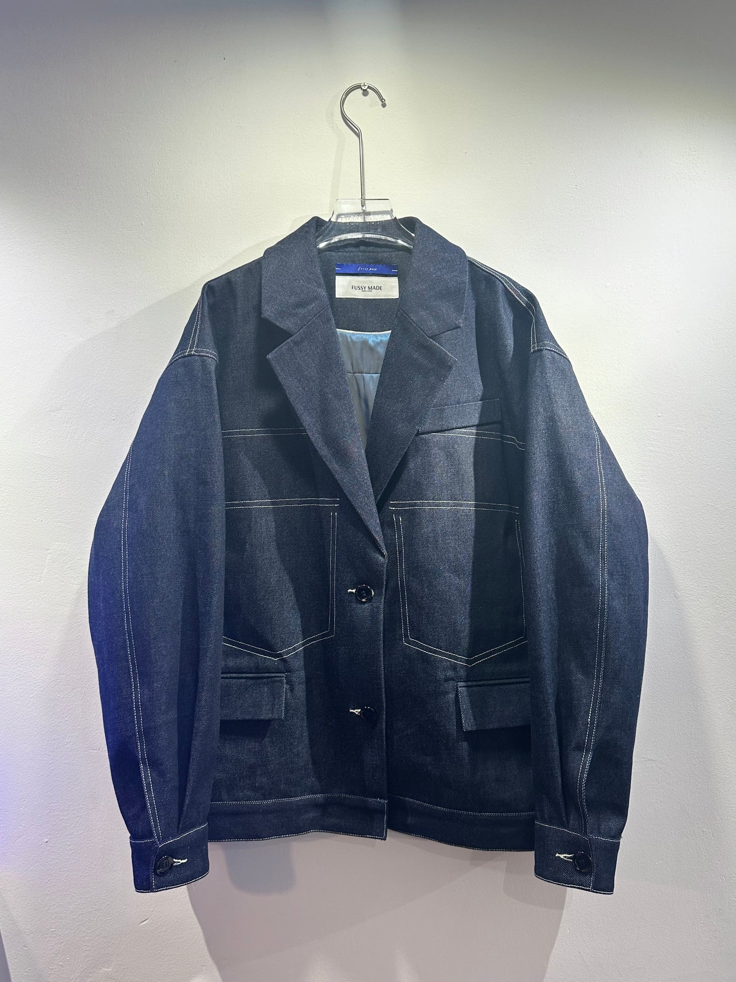 • FUSSY MADE • RAW DENIM BLAZ-JACKET ( Japan Fabric )