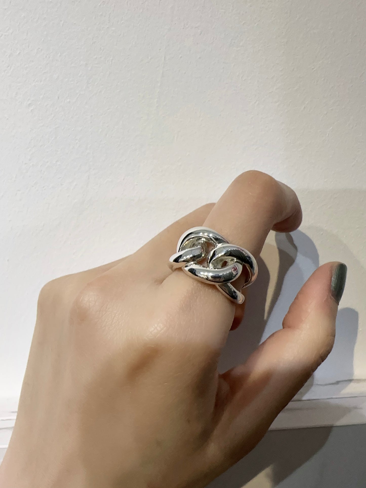 HANDMADE 925 BIG KNOT RING