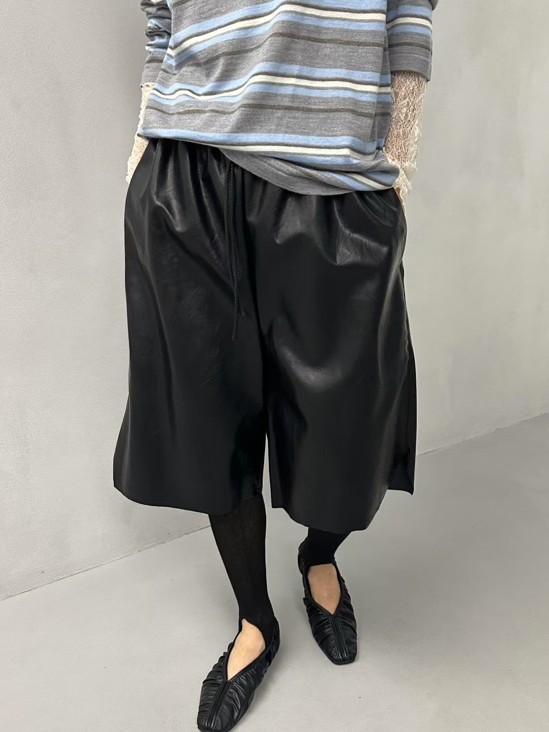 PU RUCHING FLATS