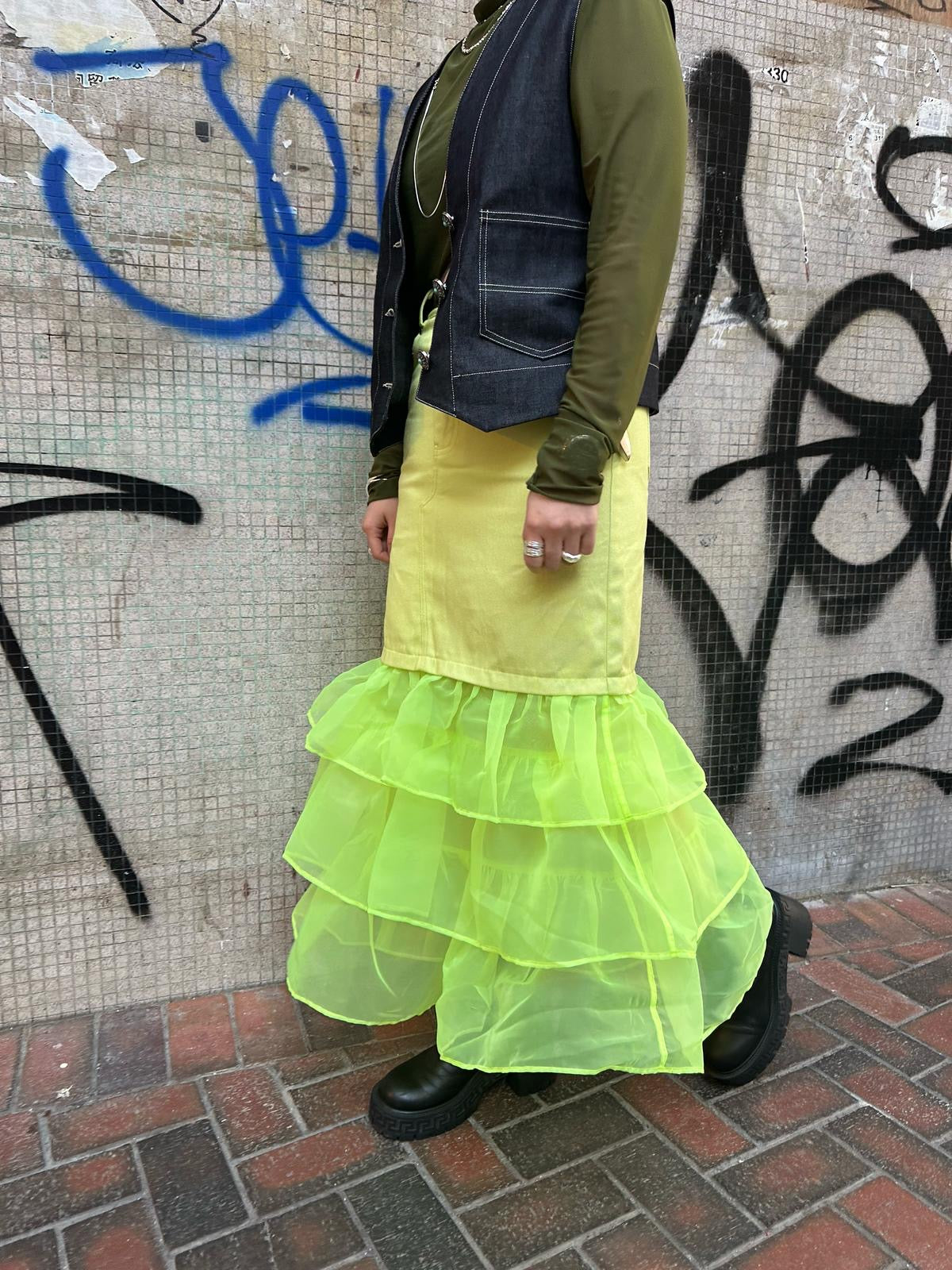 • FUSSY MADE • TWO PANNEL TIERED SKIRT