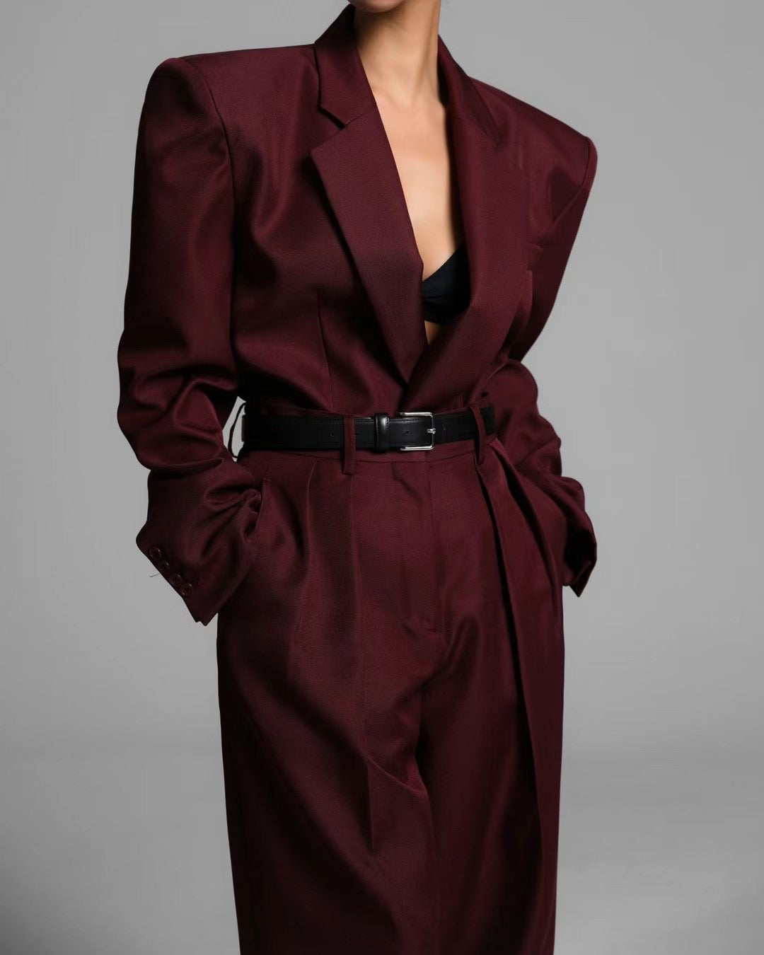 FW24 INWARD DOUBLE PLEATED TROUSERS