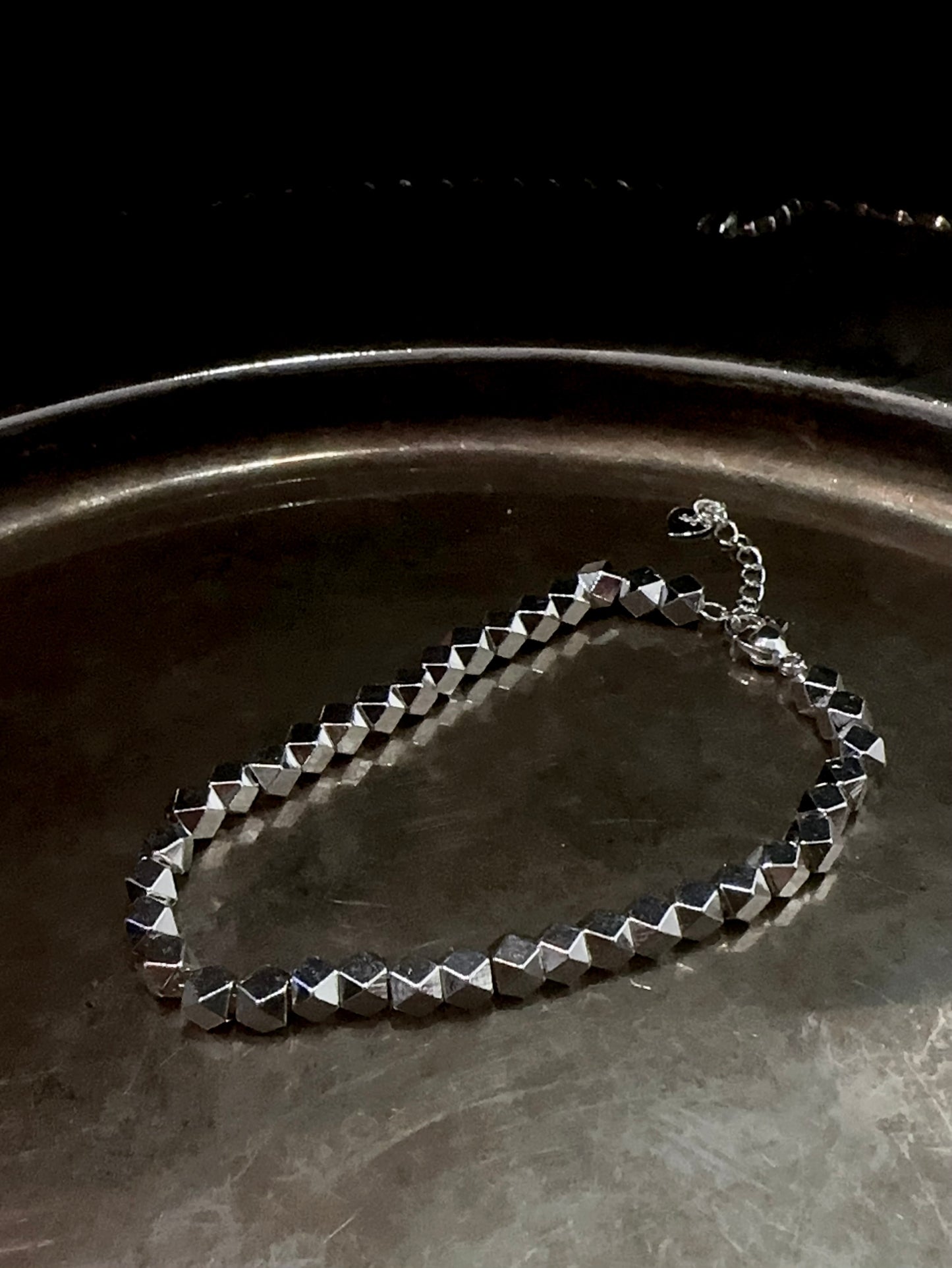 925 ICOSAHEDRON STONE BRACELET