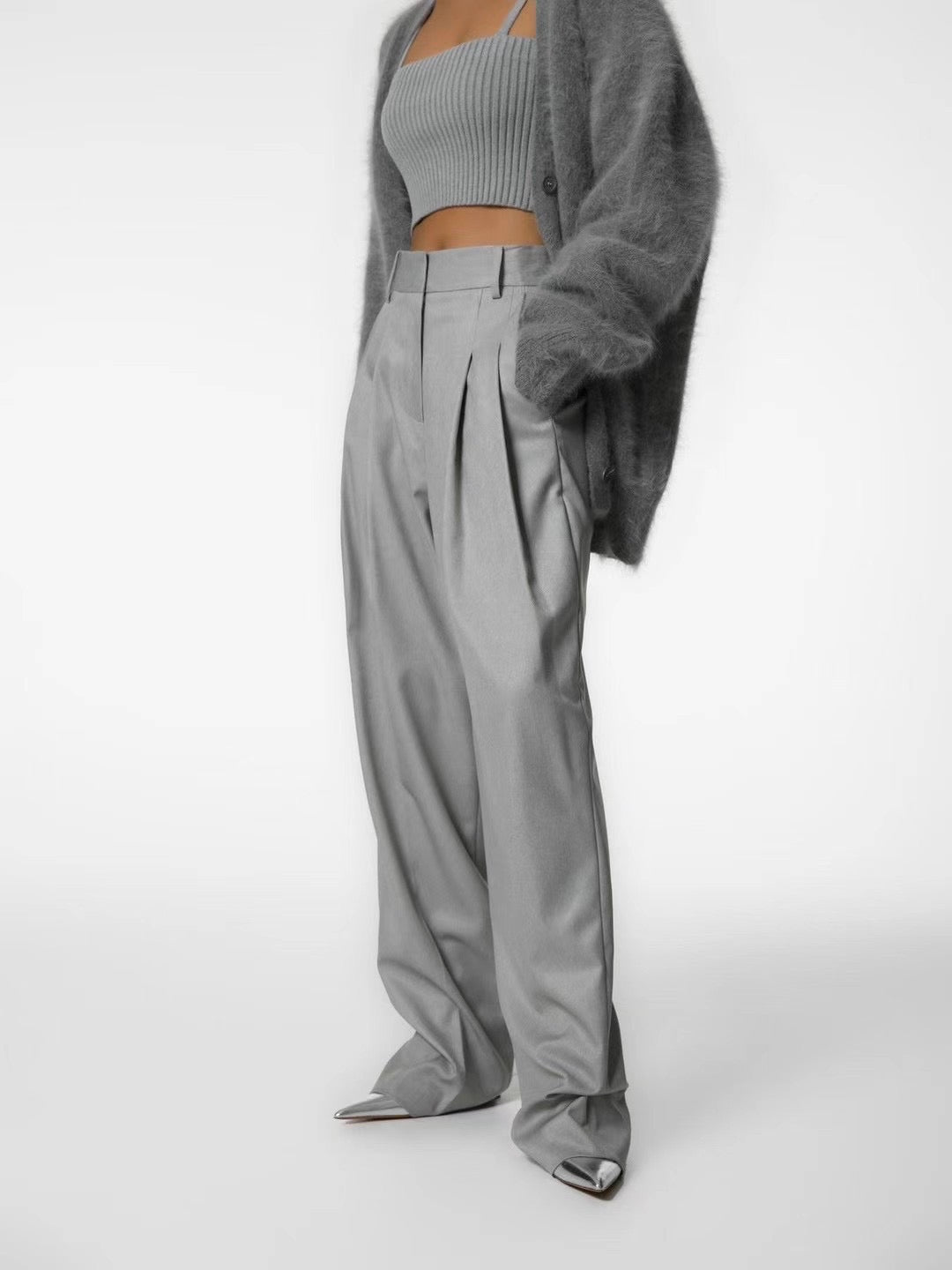 DOUBLE SEAM PLEATED TROUSERS