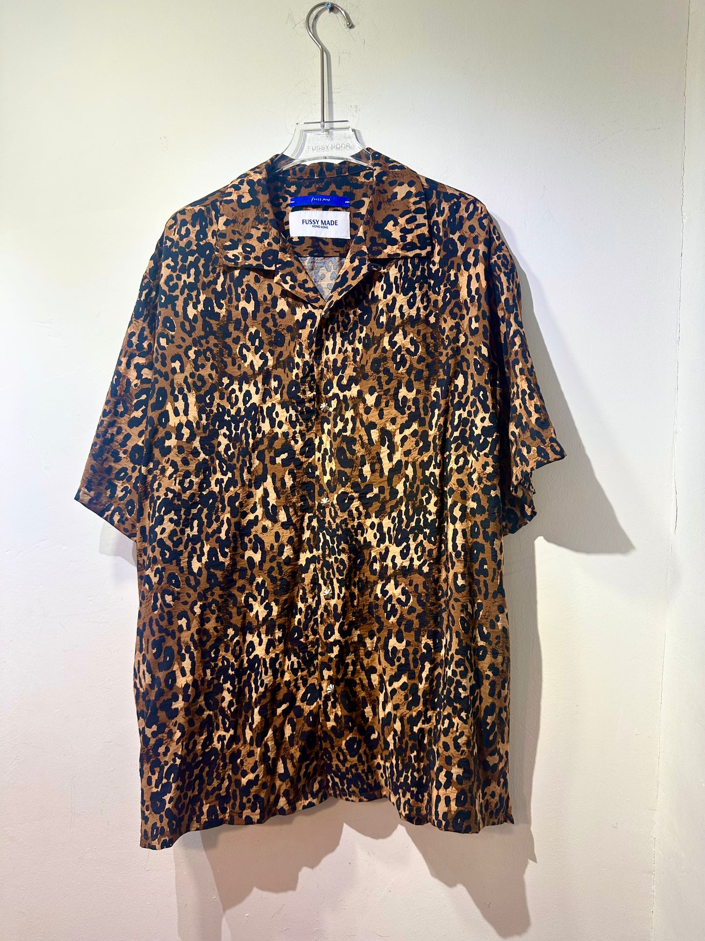 • FUSSY MADE • TAN BOLD LEOPARD SHIRT
