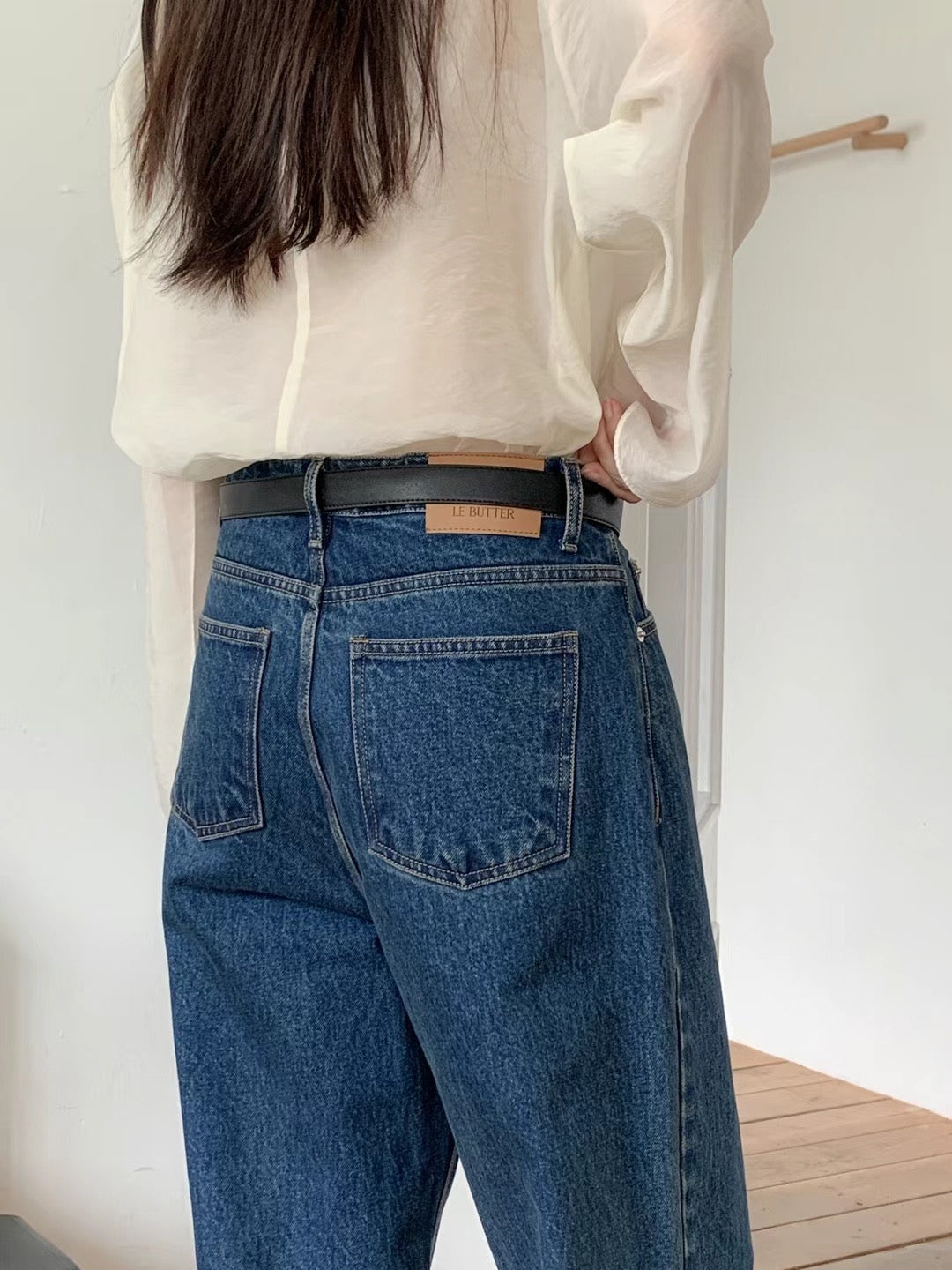STRAIGHT WIDE DENIM PANTS