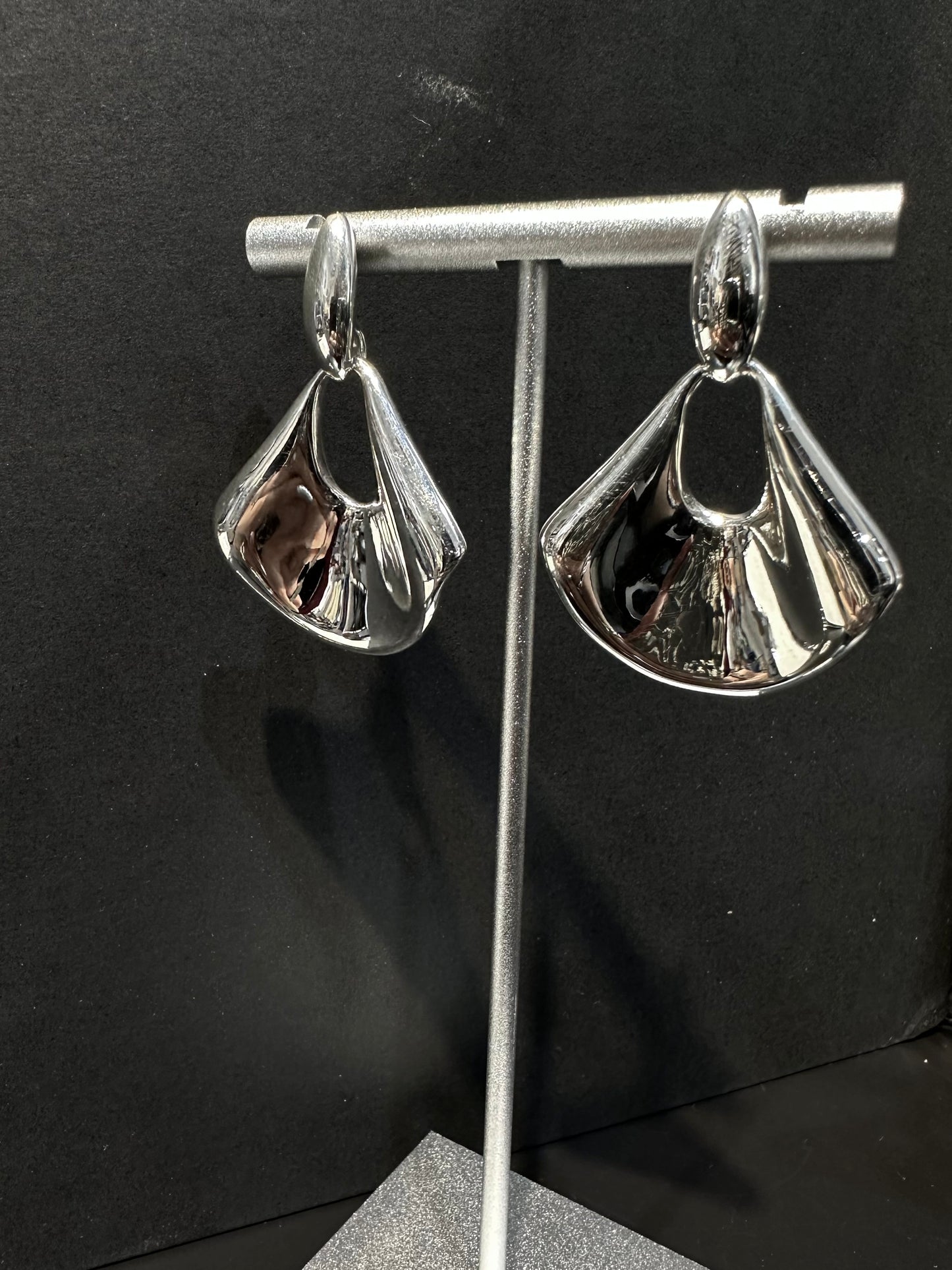925 SECTOR SHAPED EARRINGS