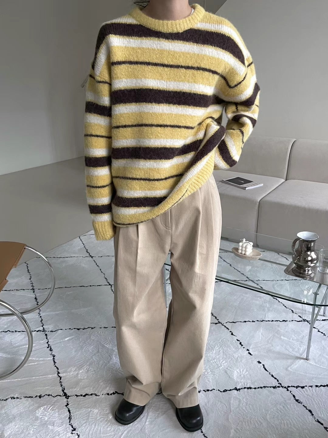 WARM TONE STRIPE KNIT