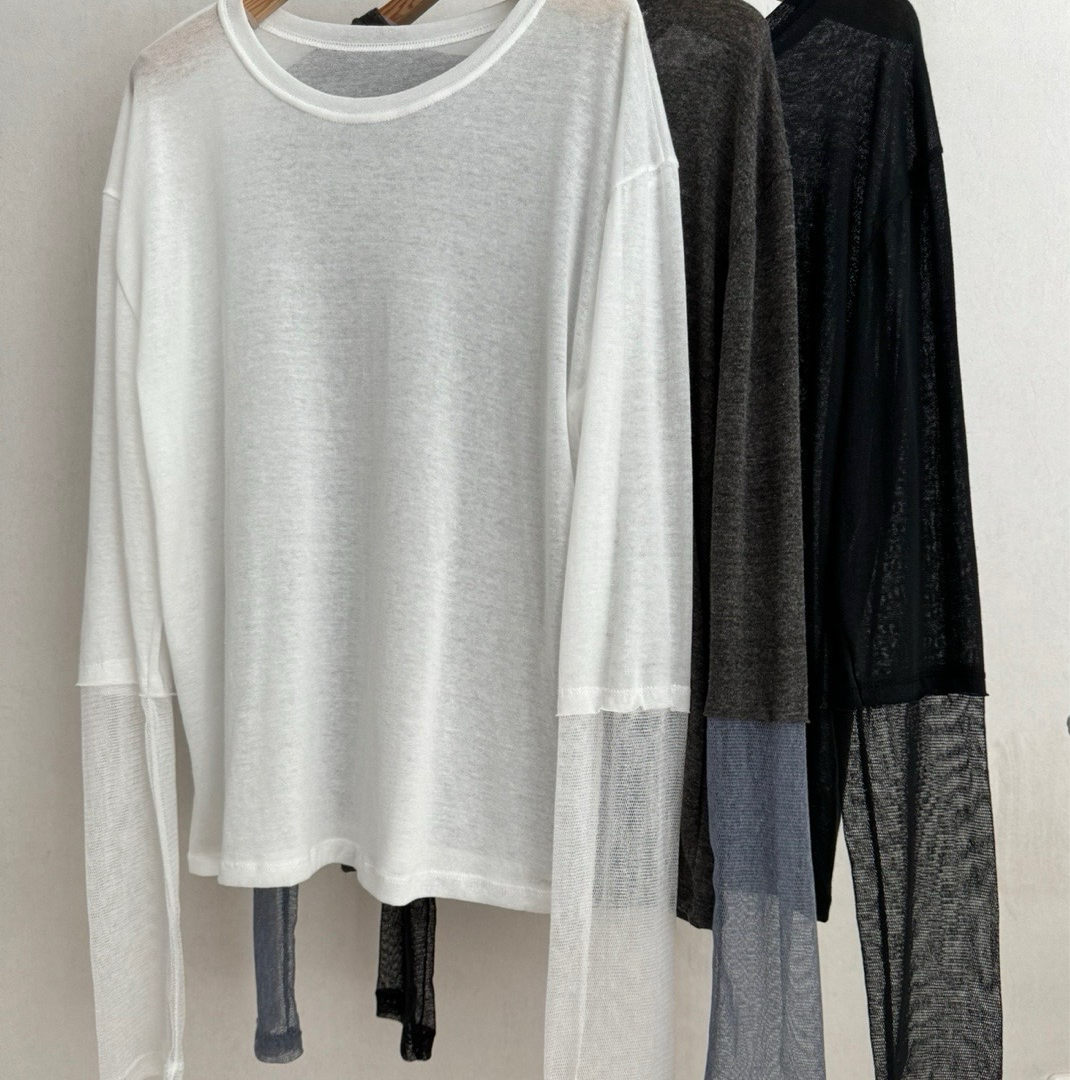 THIN DRAPED LONG SLEEVES TOP