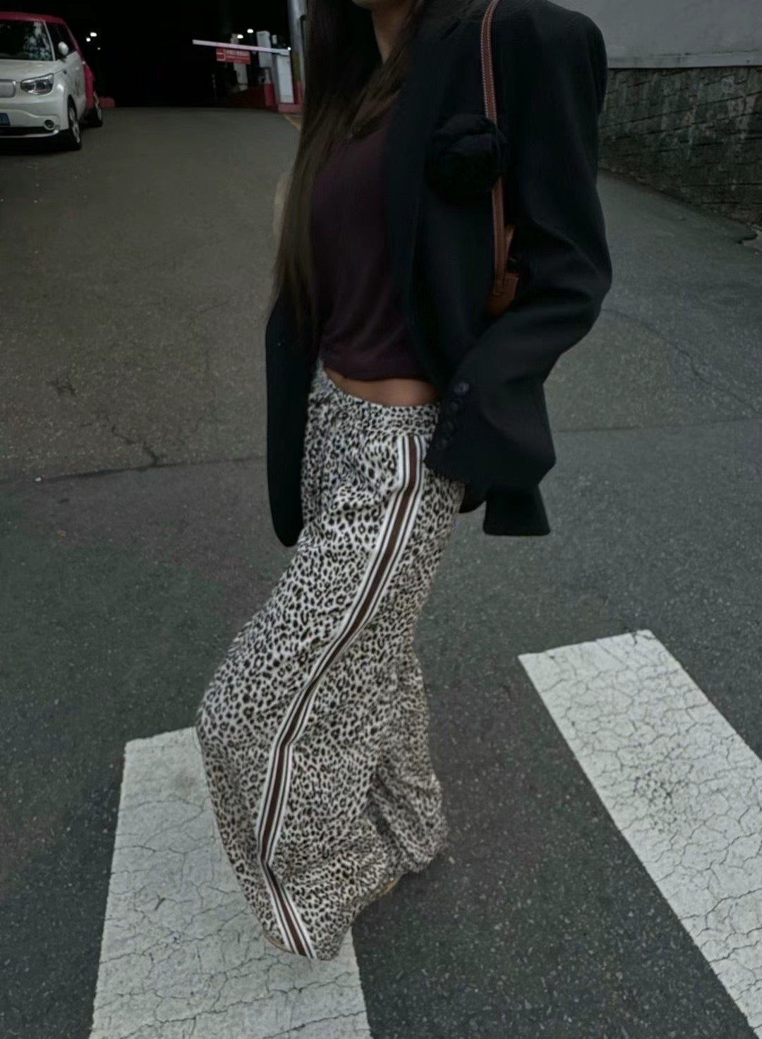 COOL LEOPARD PRINTED TRACK PANTS