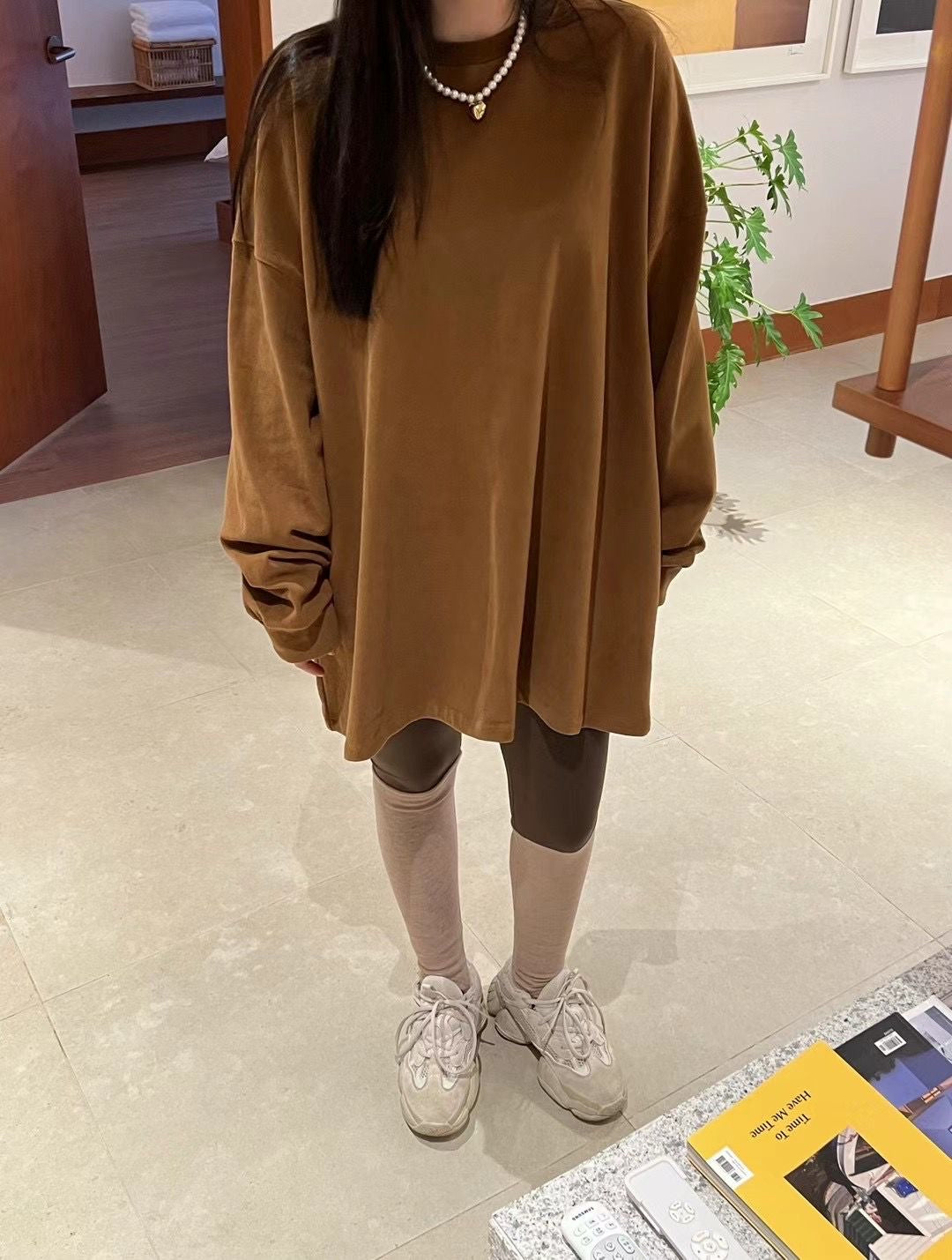 SWEATER LIKE LONG SLEEVE TOP