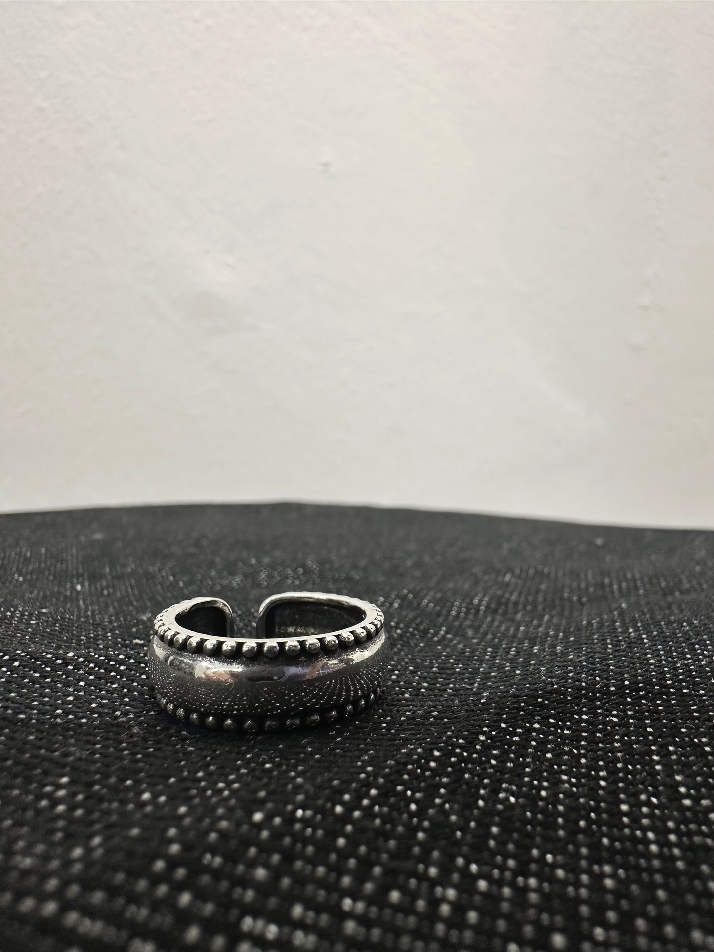 925 BEADED EDGE BULB RING