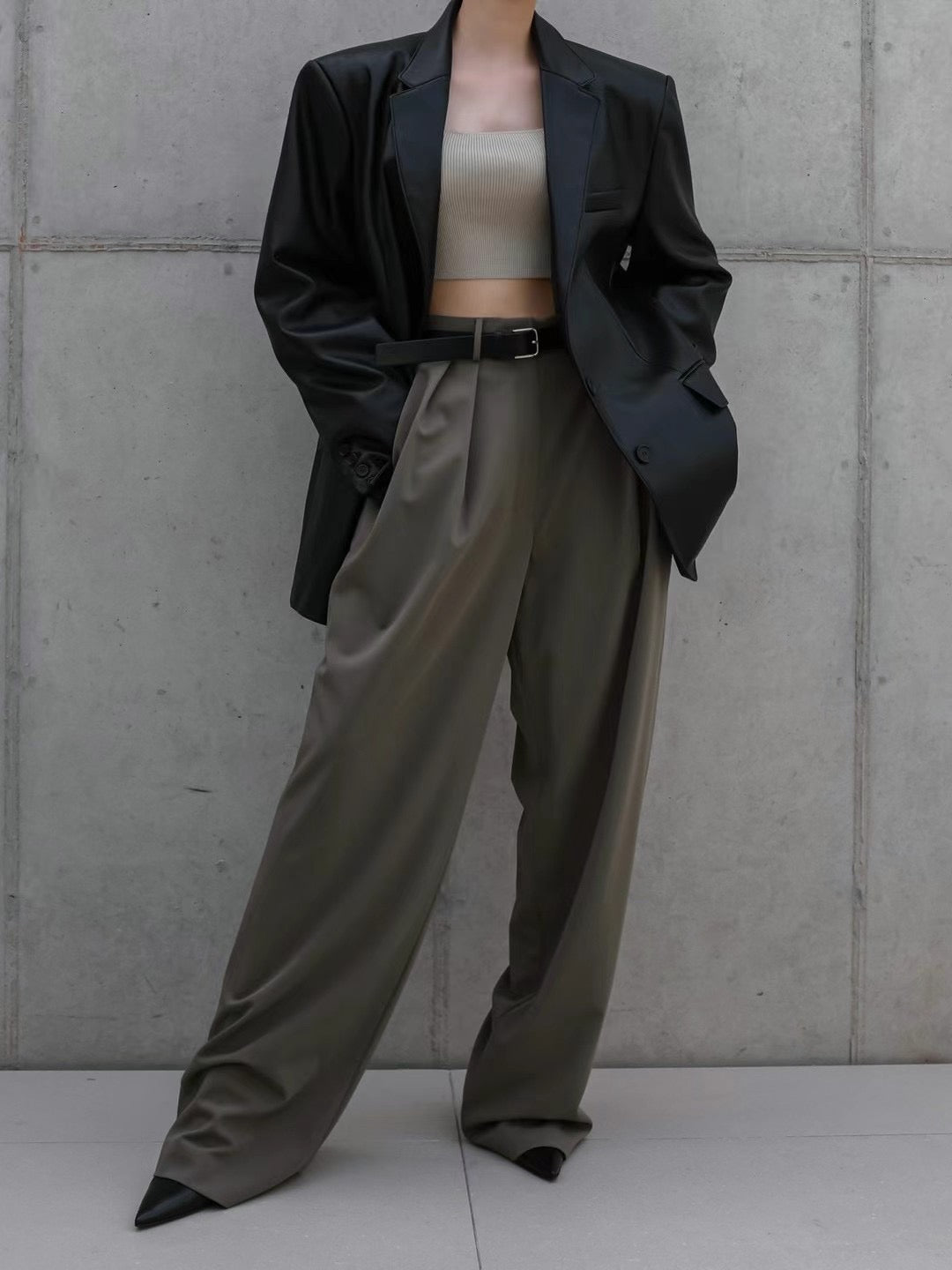 INWARD DOUBLE PLEATS TROUSERS