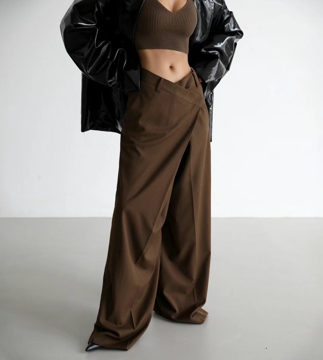 CROSS WRAP TROUSERS