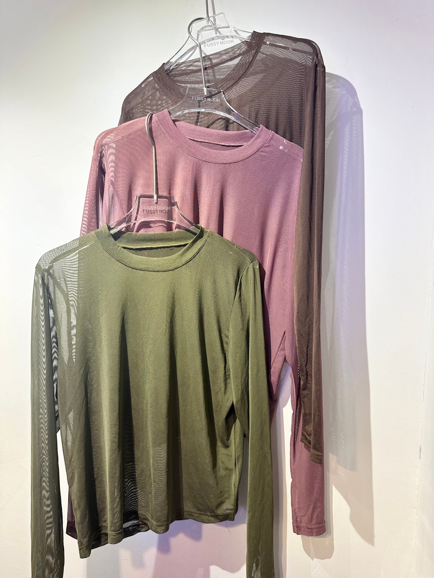 • FUSSY MADE • SHEER MESH TOP