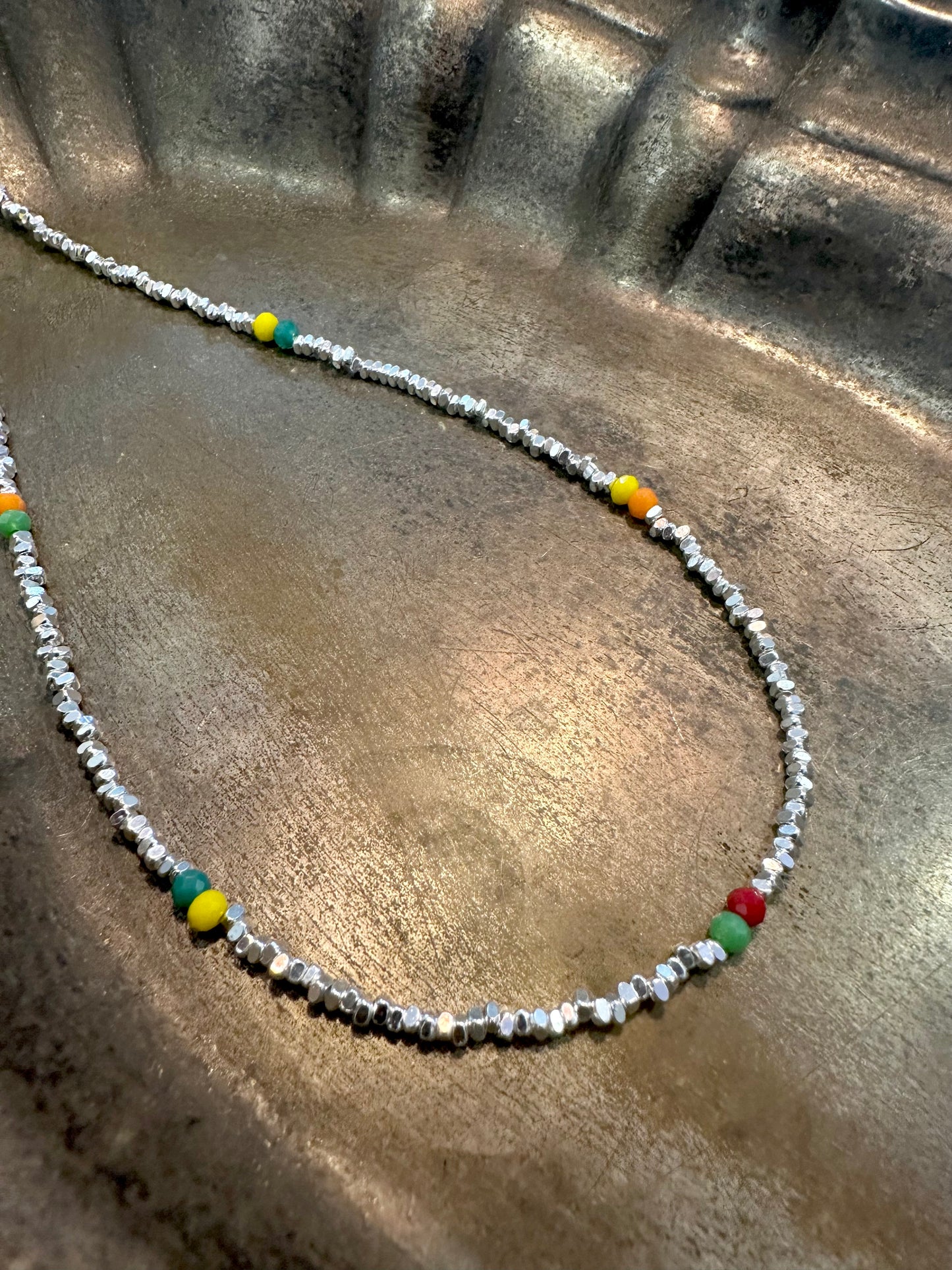 925 SPRING MIXED BEADS NECKLACE