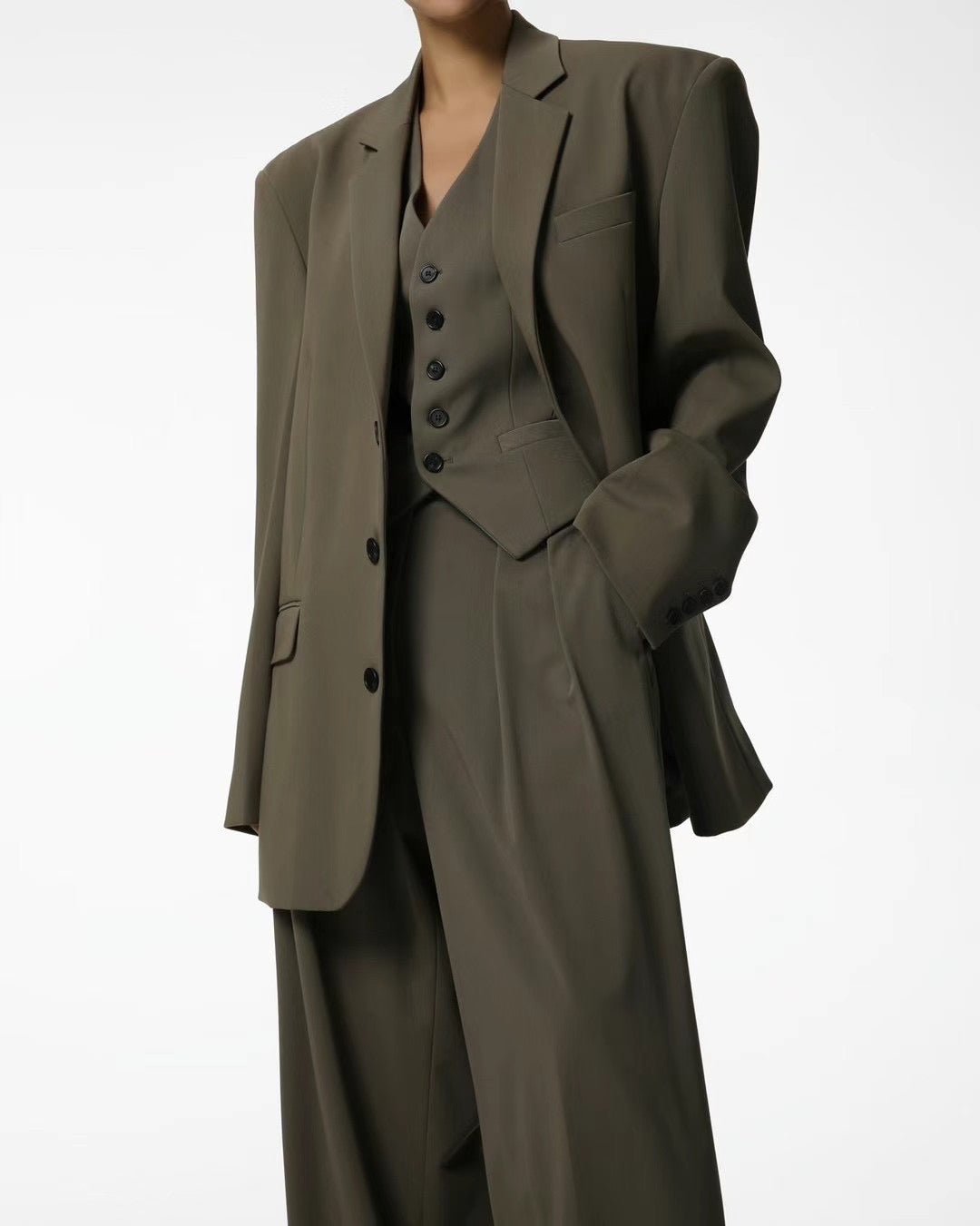 INWARD DOUBLE PLEATS TROUSERS