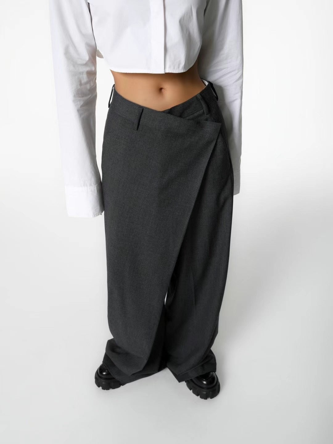 CROSS WRAP TROUSERS