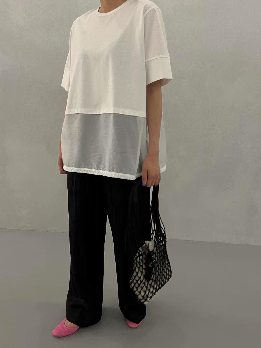 WAIST BANDED LAYERED TOP