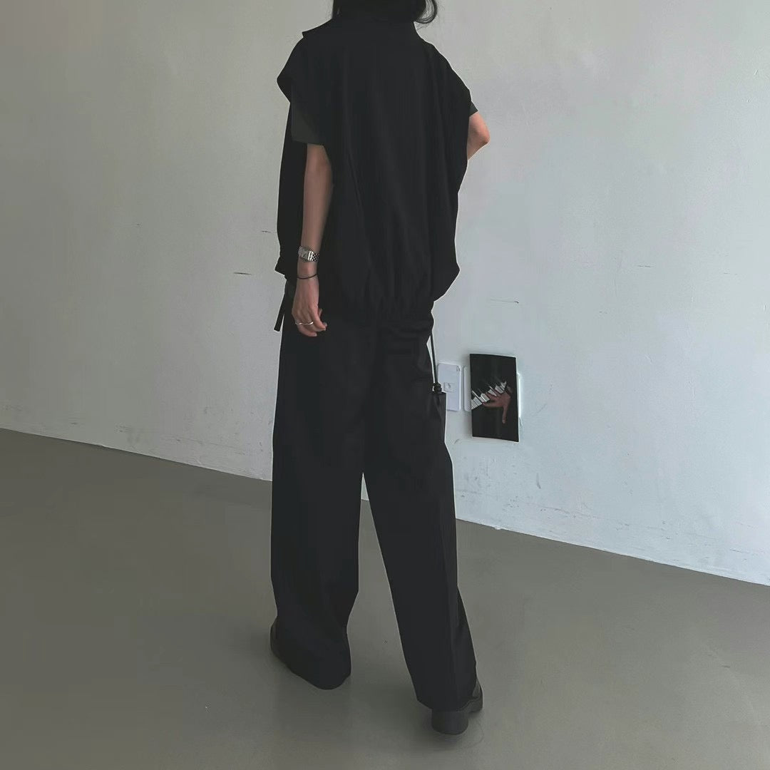 DOULBE-SLIDER POLY VEST JACKET