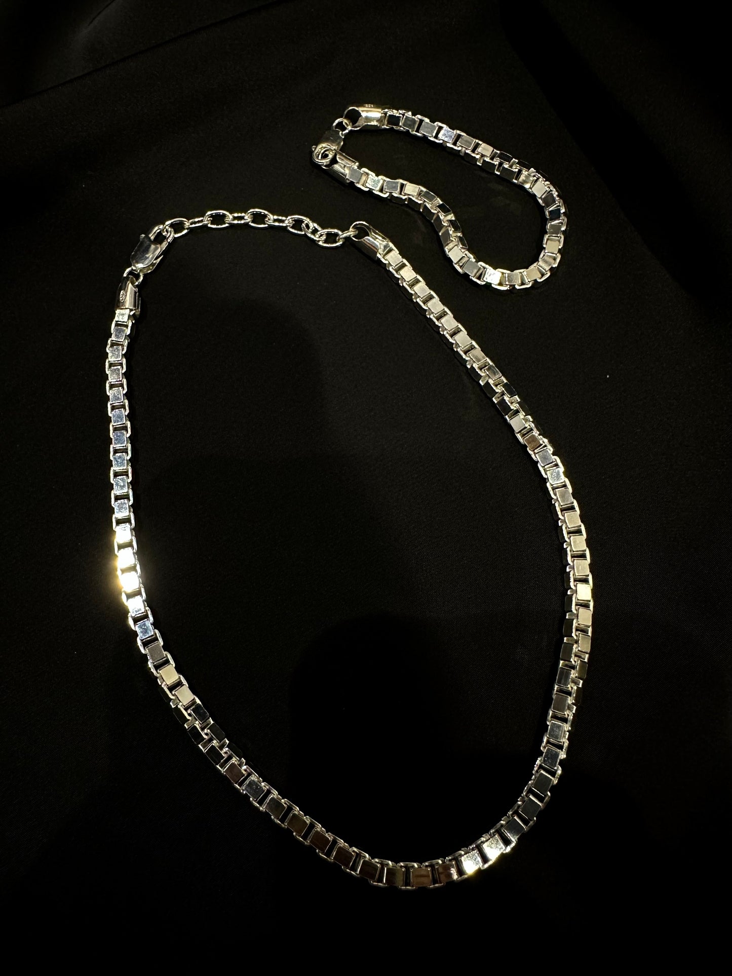 HANDMADE 925 CUBE CHAIN NECKLACE / BRACLET