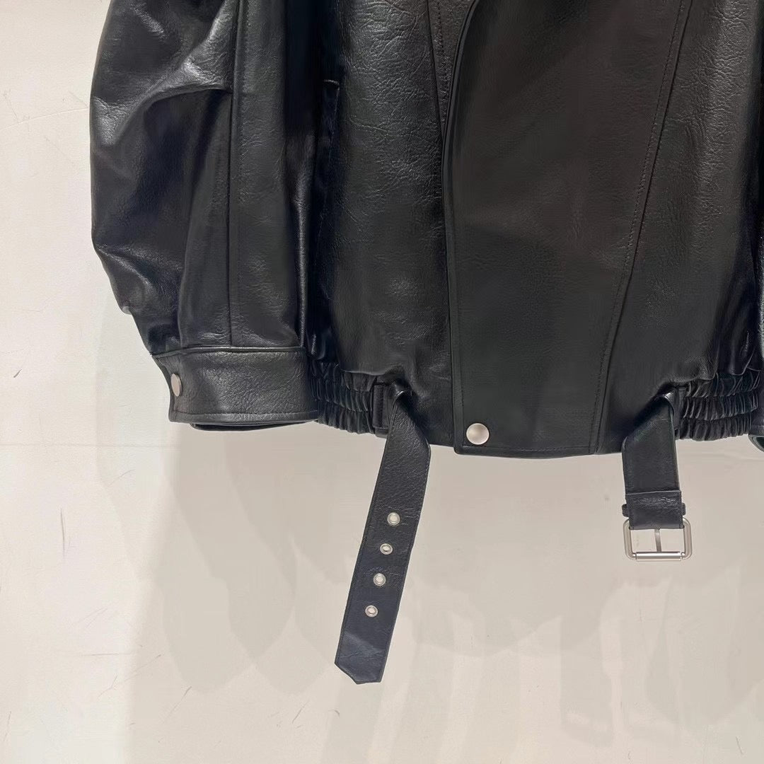 SHEEPSKIN LEATHER BIKER
